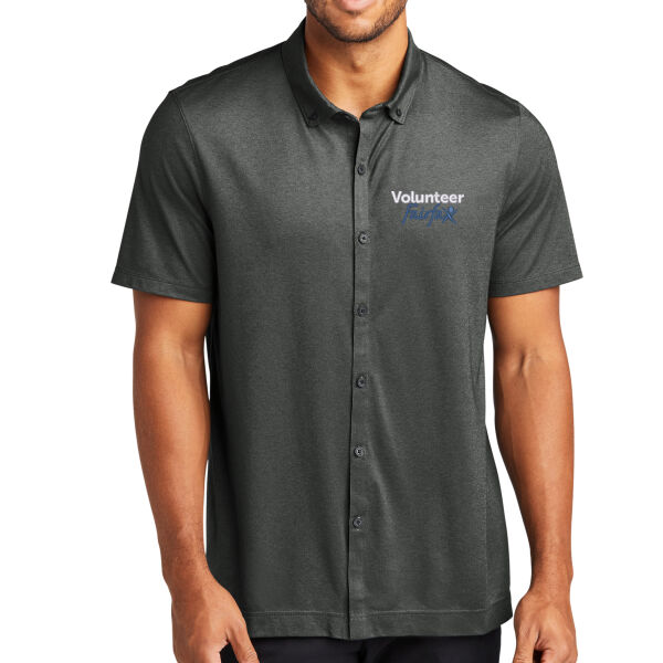Volunteer Fairfax Embroidered - Stretch Pique Full Button Polo Thumbnail