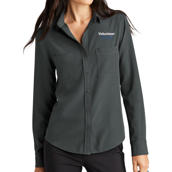 Volunteer Fairfax Embroidered - Women's Stretch Crepe Long Sleeve Camp Thumbnail