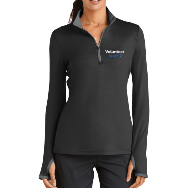 Volunteer Fairfax Embroidered - Ladies Dri FIT Stretch 1/2 Zip Cover Up Thumbnail