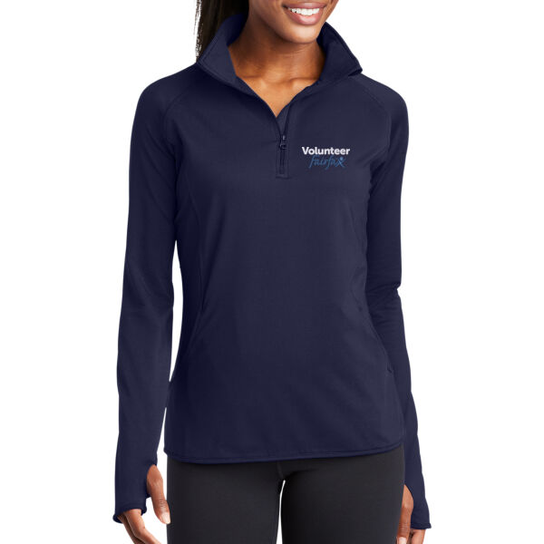 Volunteer Fairfax Embroidered - Ladies Sport Wick ® Stretch 1/4 Zip Pullover Thumbnail